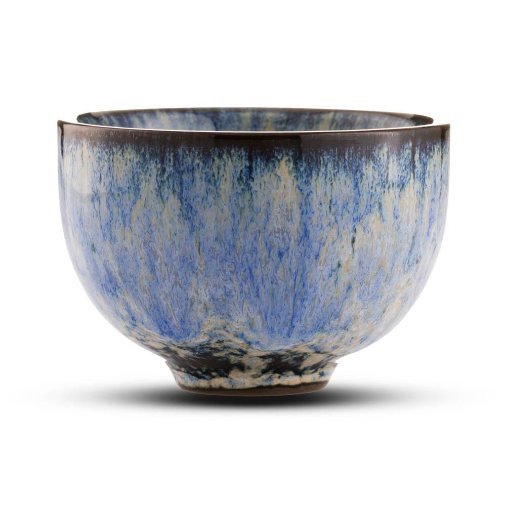 Ceramiczna Filiżanka - Elegancka Niebiesko-Biała Na Herbatę