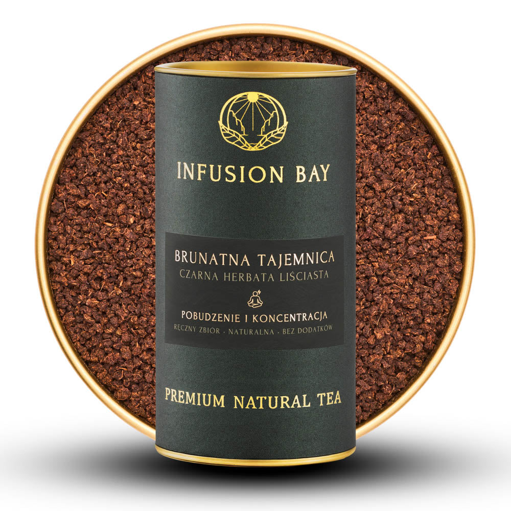 Brunatna Tajemnica - Czarna Kwiatowa Owocowa Świeża Herbata Na Pobudzenie i Koncentrację