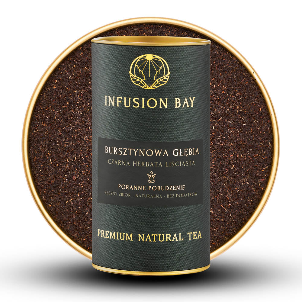 Bursztynowa Głębia - Czarna Owocowa Świeża Delikatna Herbata Na Poranne Pobudzenie