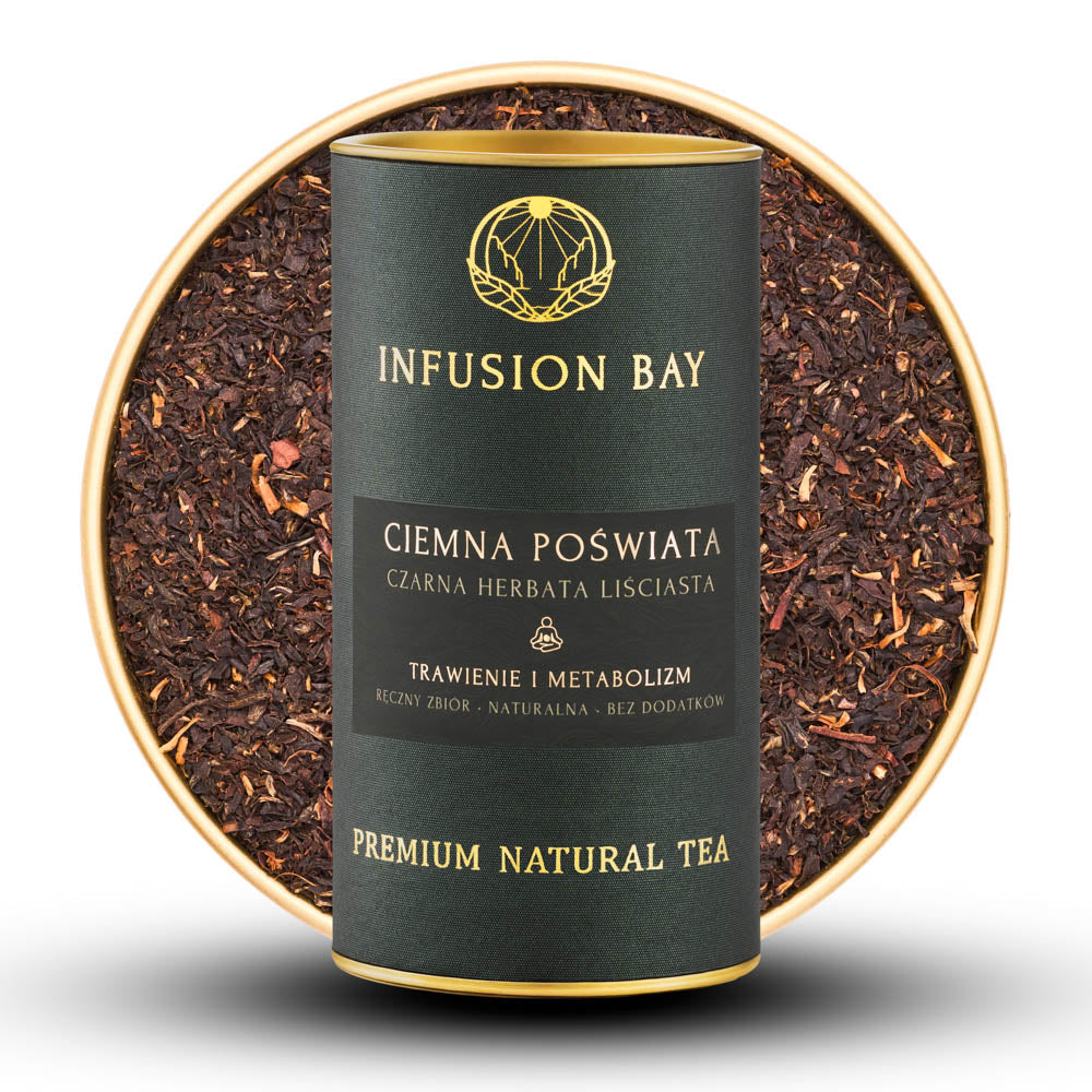 Ciemna Poświata - Czarna Kwiatowa Owocowa Świeża Herbata Na Poprawę Trawienia