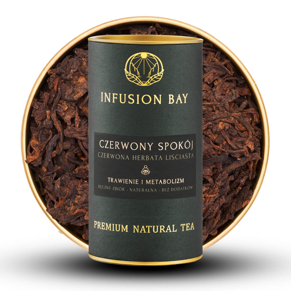Czerwony Spokój - Czerwona Daktylowa Drzewna Karmelowo-Słodka Herbata Na Trawienie i Metabolizm