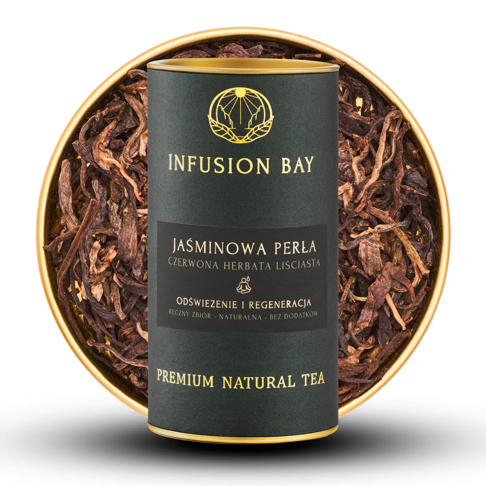 Jaśminowa Perła - Czerwona Trawiasta Miękka Kwiatowa Herbata Na Odświeżenie i Regenerację