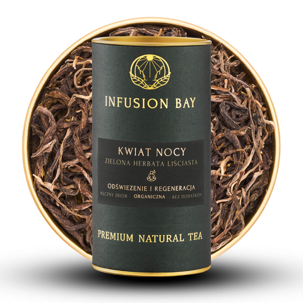 Kwiat Nocy - Organiczna Zielona Intensywna Owocowa Świeża Herbata Na Odświeżenie i Regenerację