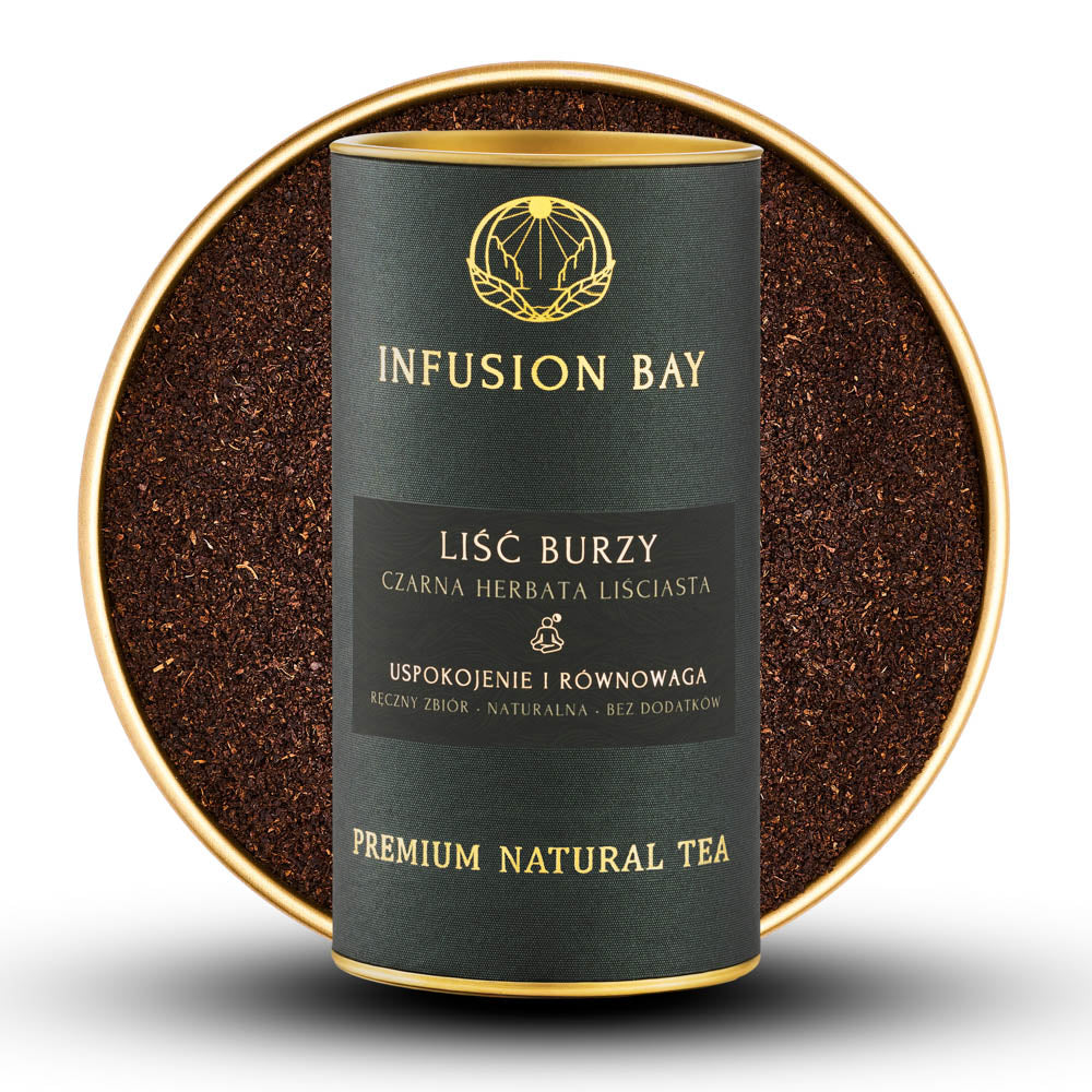 Liść Burzy - Czarna Dymna Mineralna Lekko Gorzkawa Herbata Na Uspokojenie i Równowagę