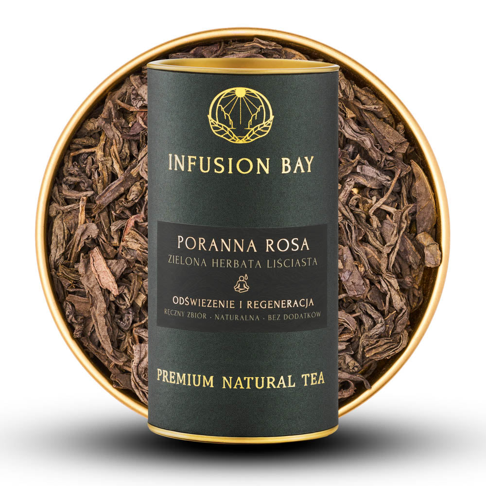 Poranna Rosa - Zielona Ostra Taninowa Głęboka Herbata Na Odświeżenie i Regenerację