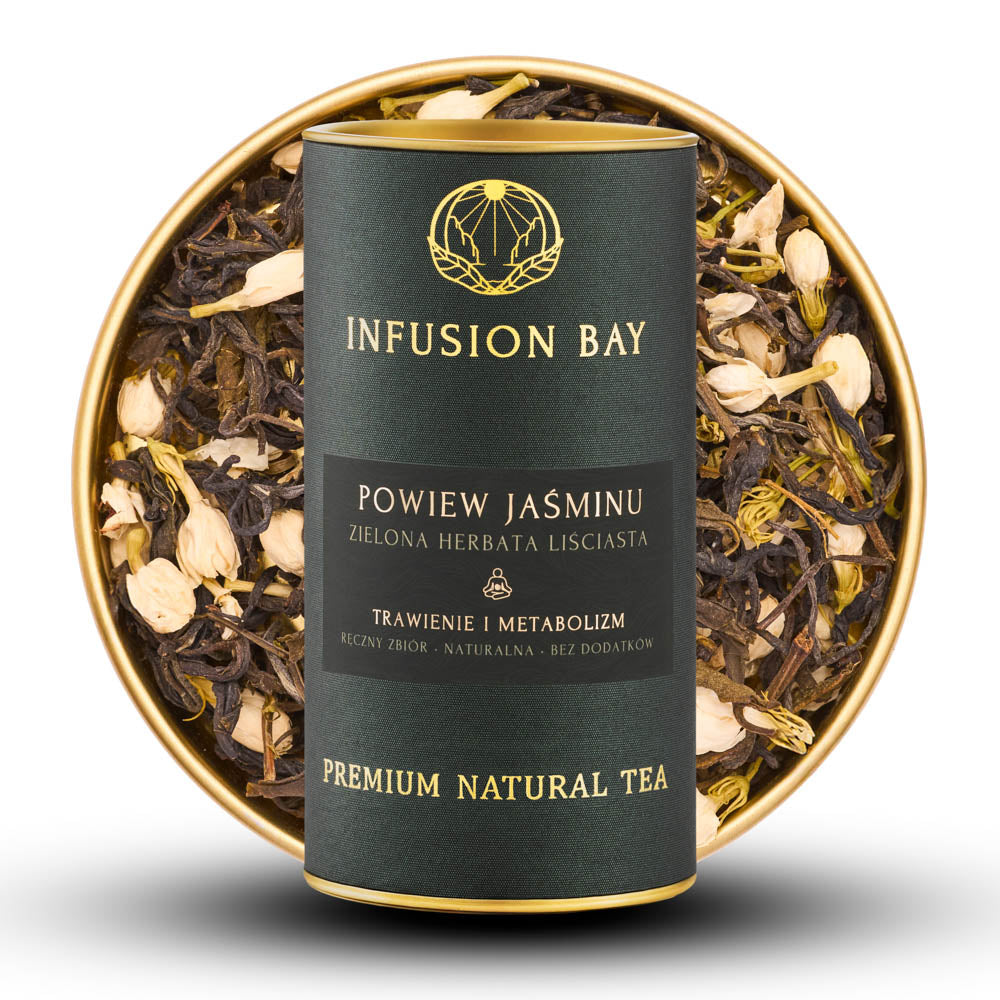 Powiew Jaśminu - Zielona Dymna Mineralna Lekko Gorzkawa Herbata Na Trawienie i Metabolizm