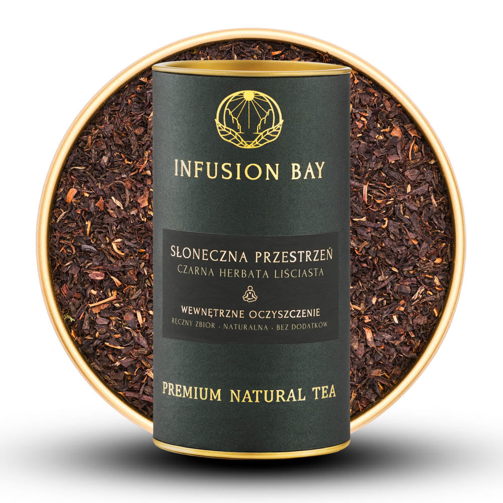 Słoneczna Przestrzeń - Czarna Kwiatowa Owocowa Świeża Herbata Na Wewnętrzne Oczyszczenie