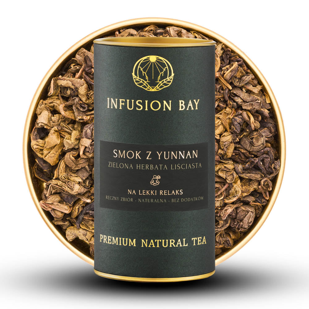 Smok z Yunnan - Zielona Miodowa Słodowa Karmelowa Herbata Na Lekki Relaks