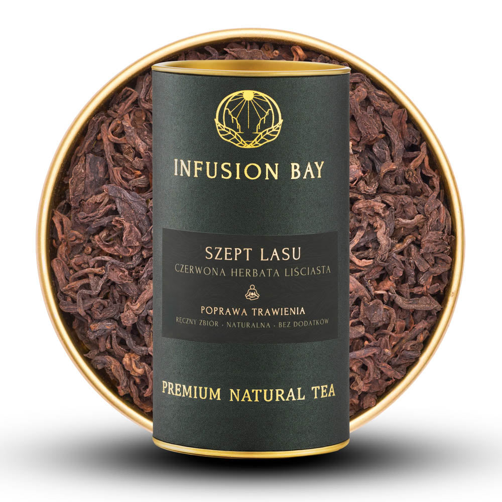 Szept Lasu - Czerwona Jaśminowa Lekko Słodka Świeża Herbata Na Poprawę Trawienia