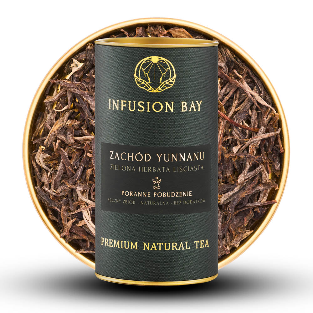 Zachód Yunnanu - Zielona Mocna Orzechowa Ziemista Herbata Na Poranne Pobudzenie
