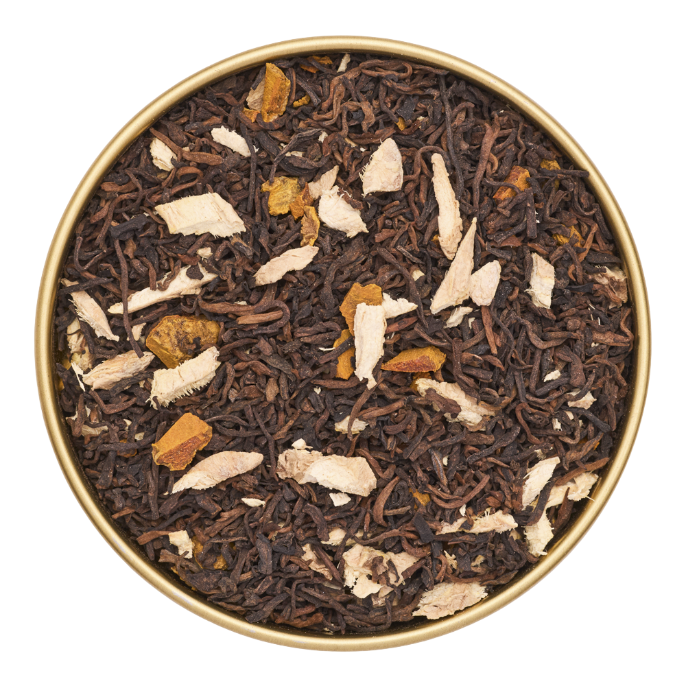 Korzenny Zastrzyk - Czerwona Taninowa Głęboka Herbata Z Imbirem i Kurkumą Na Rozgrzanie