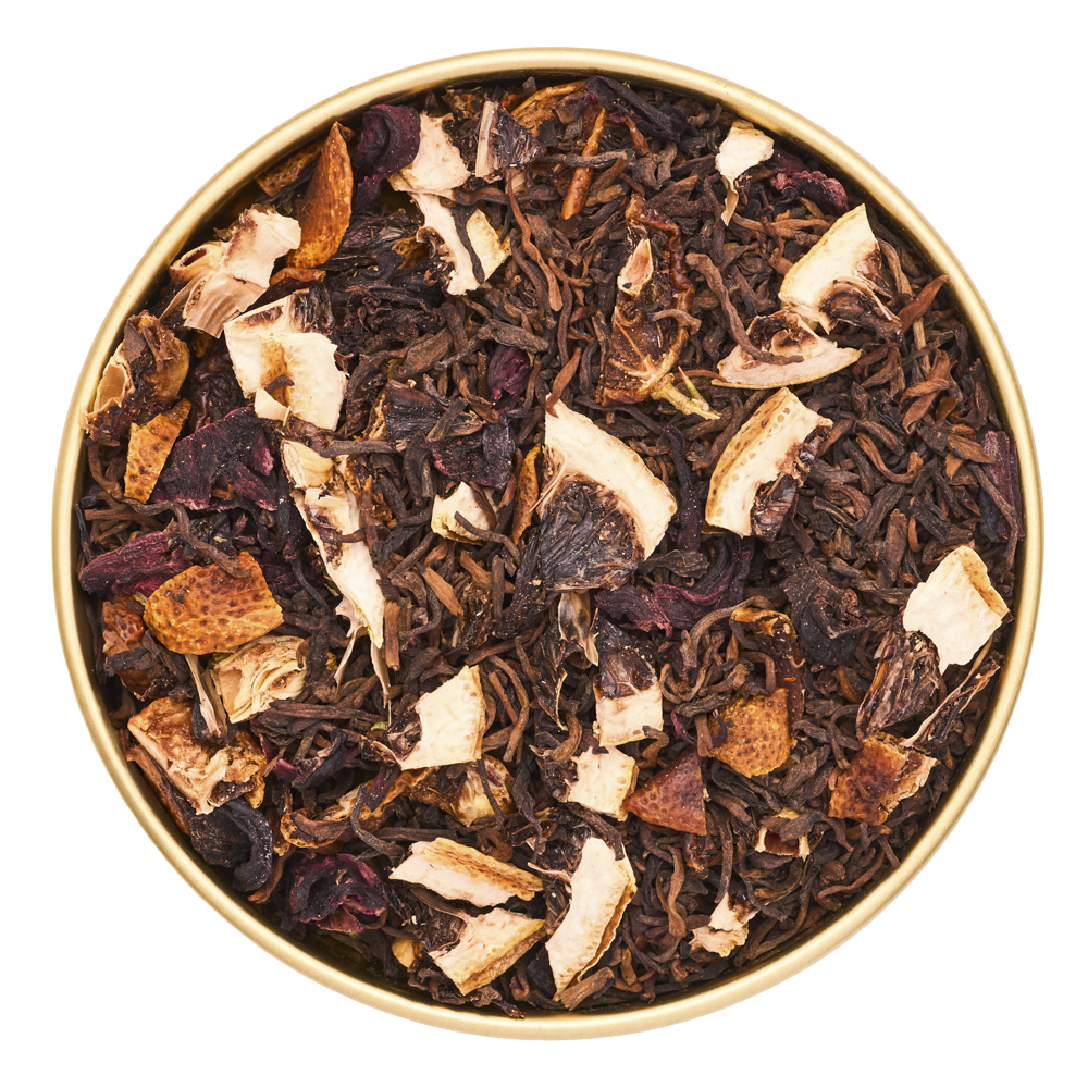 Kwiatowe Uniesienie - Czerwona Kwiatowa Herbata Z Hibiskusem Kumkwatem i Cytryną Na Uspokojenie i Równowagę