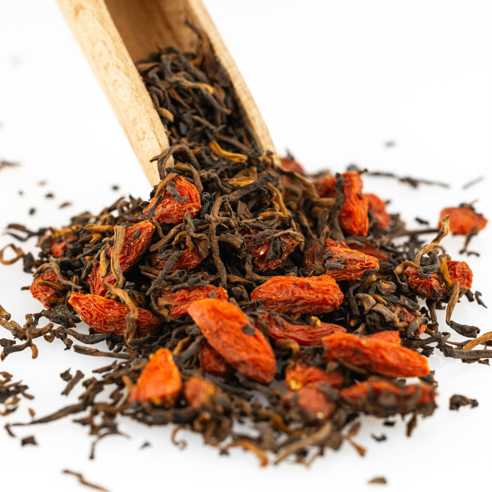 Jagodowa Otchłań - Czerwona Miękka Delikatna Herbata Z Jagodami Goji Na Uspokojenie i Równowagę