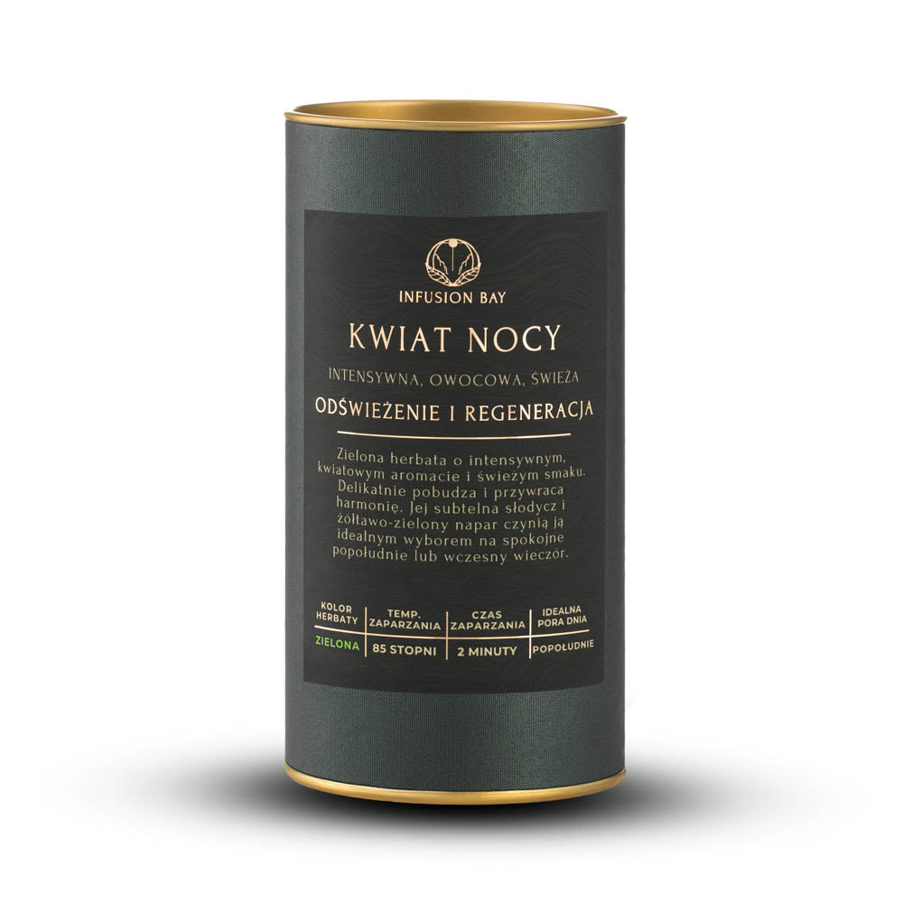 Kwiat Nocy - Organiczna Zielona Intensywna Owocowa Świeża Herbata Na Odświeżenie i Regenerację