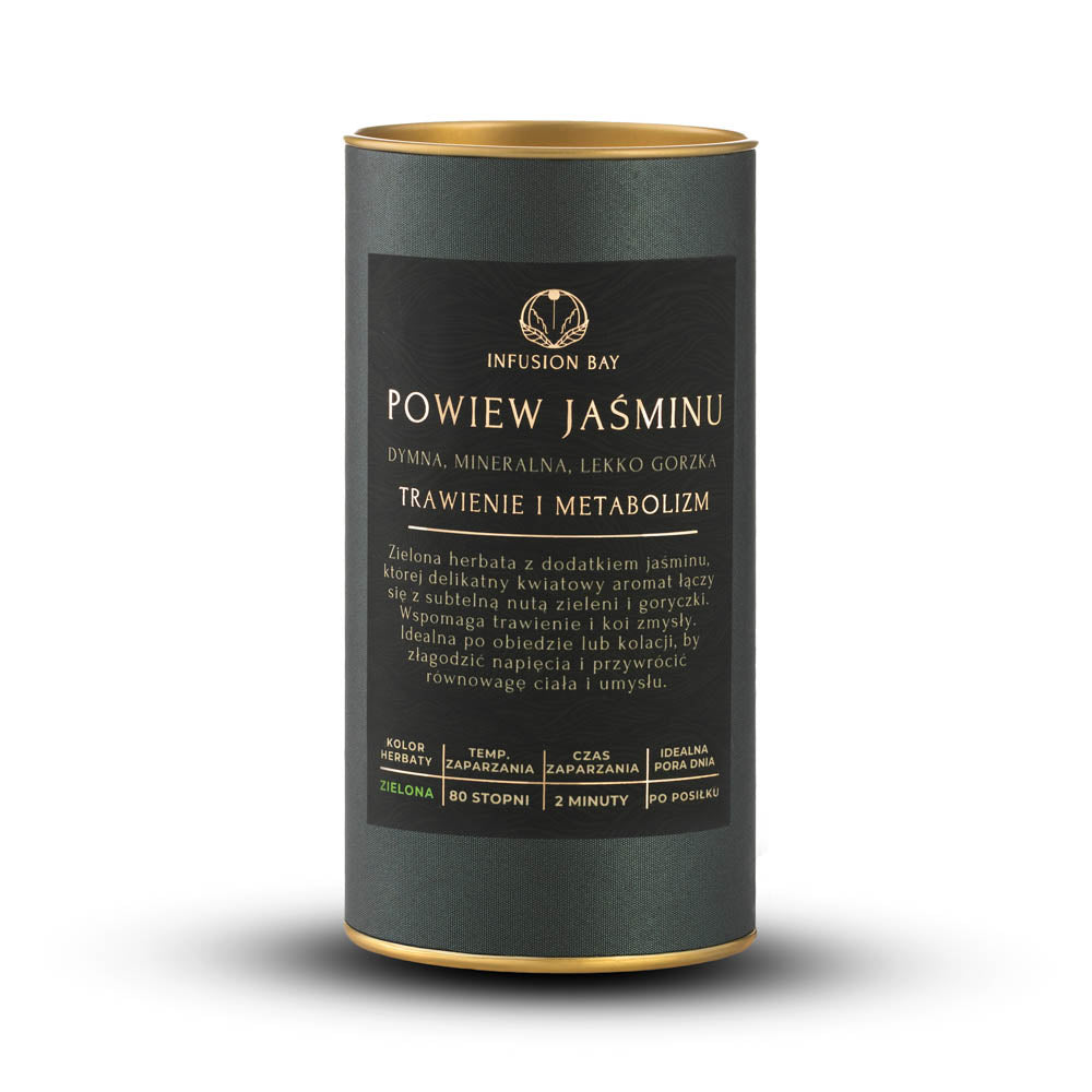 Powiew Jaśminu - Zielona Dymna Mineralna Lekko Gorzkawa Herbata Na Trawienie i Metabolizm