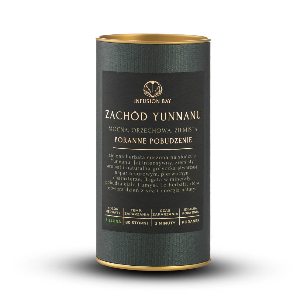 Zachód Yunnanu - Zielona Mocna Orzechowa Ziemista Herbata Na Poranne Pobudzenie